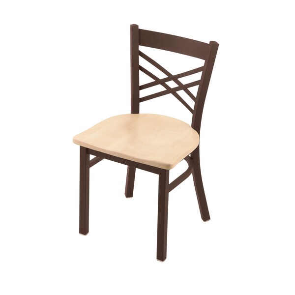 620 Catalina 18" Chair with Bronze Finish and Natural Maple Seat